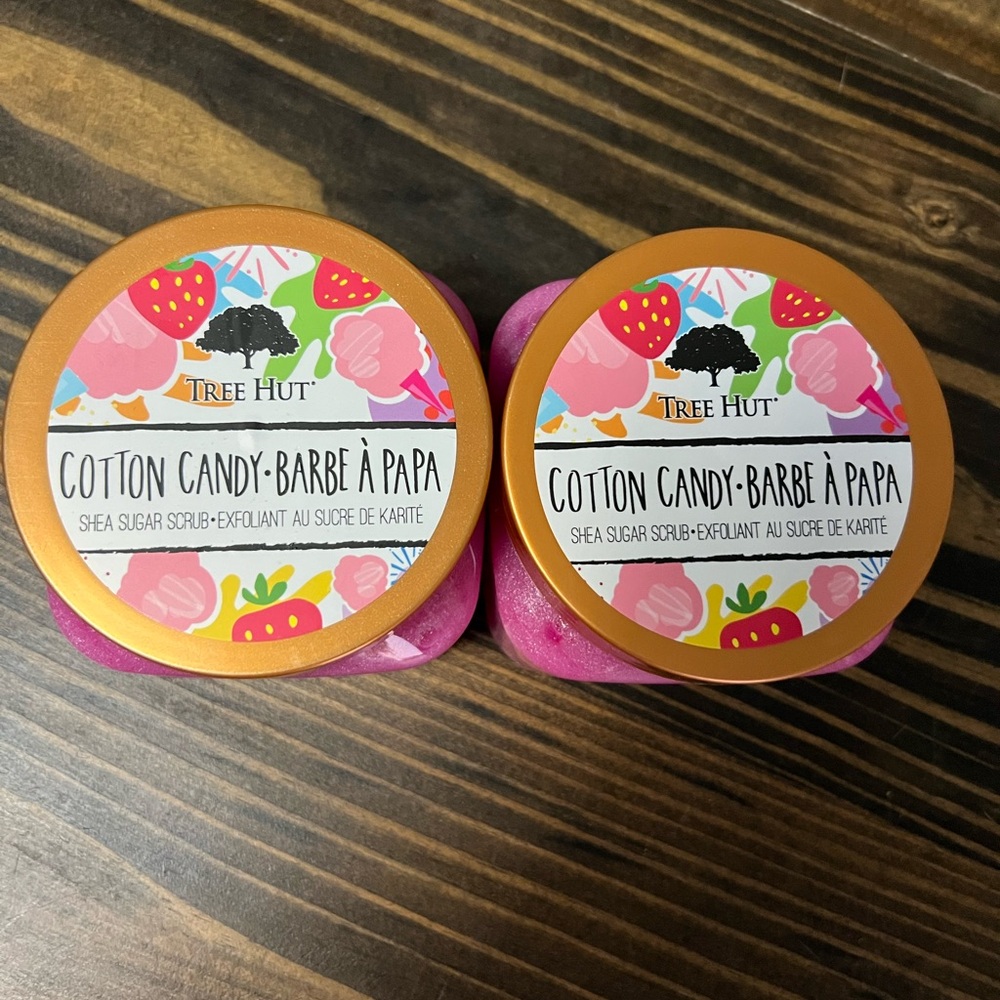 Tree Hut Cotton Candy Shea Sugar Scrub - 18 oz 2 pack Bundle